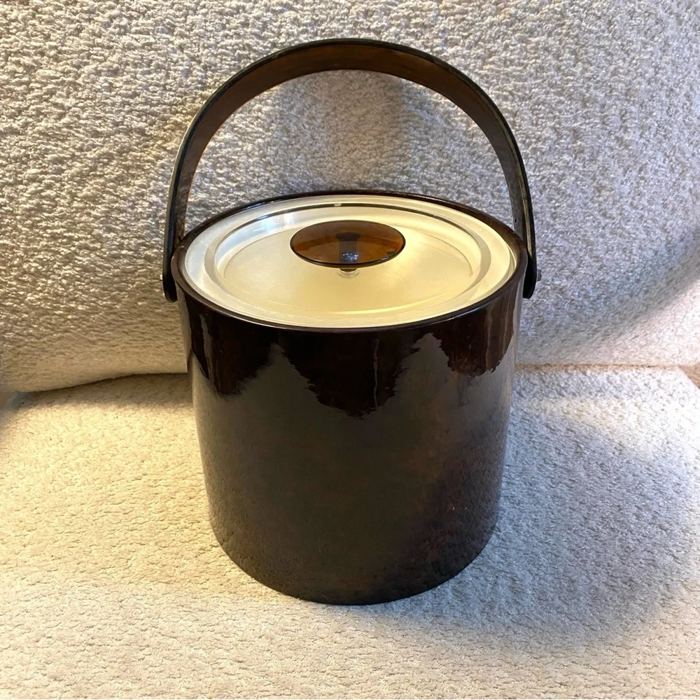 Vintage Georges Briard Mid-Century Modern Tortoise Shell Ice Bucket